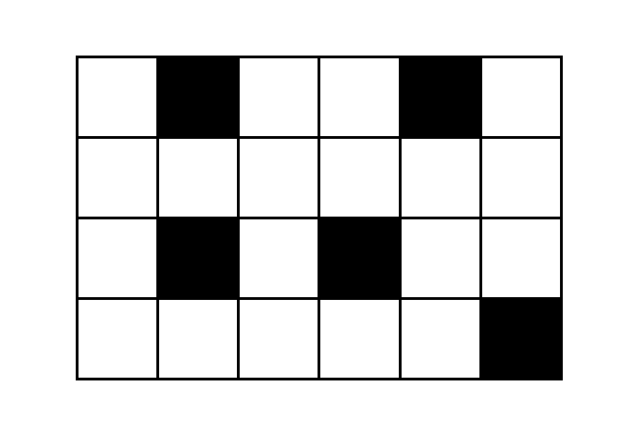 How many white squares need to be colored in black?
